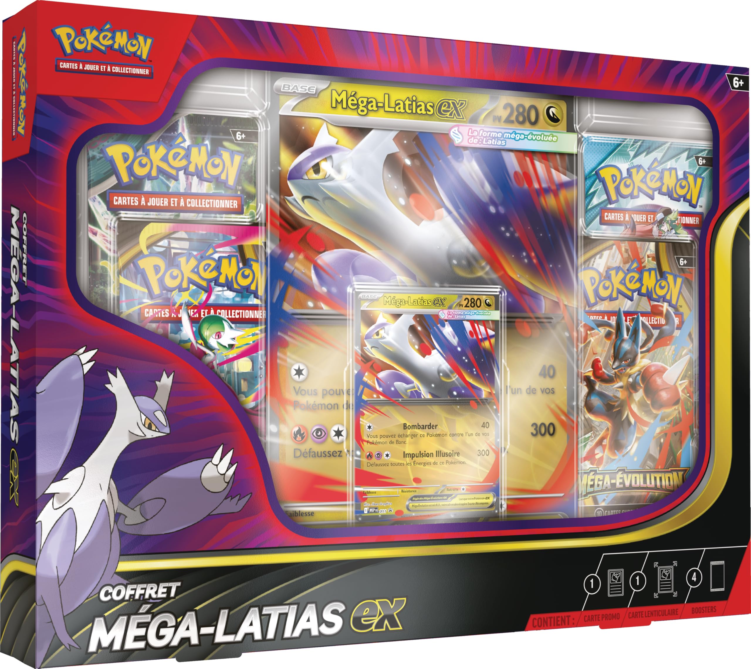 Pokémon : Cofanetto Mega Latias ex (1 carta promozionale lucida, 1 carta grande lenticolare e 4 booster) del GCC Pokémon