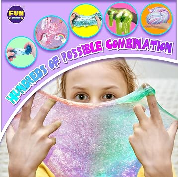 Fluffy Unicorn Slime Kit for Girls, FunKidz Cloud Slime Gift for Ages 6+ Kids Fun Slime Making Kit Awesome Craft Toy Birthday Present Ideas