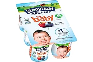 Stonyfield YoBaby Whole Milk Yogurt Cups with Apple & Blueberry