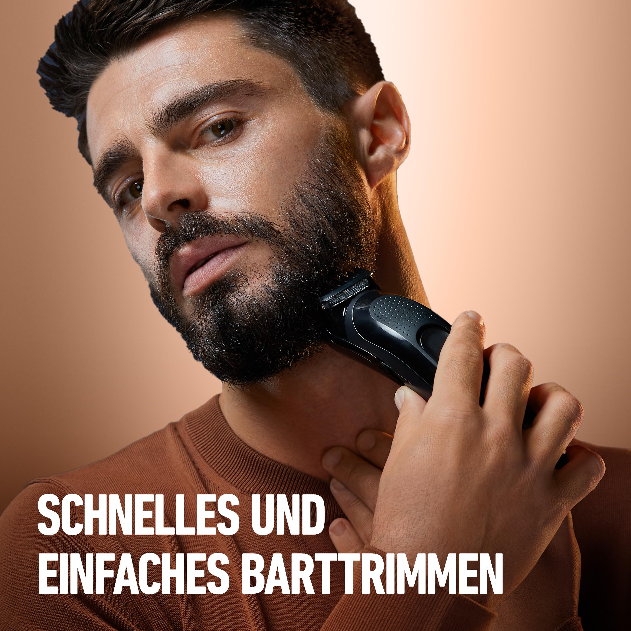 King C. Gillette Elektrischer Bartschneider Herren, Kabellos mit Ultrascharfe Lebenslang Klingen, 4 Verschiedenen Kammaufsätzen für Den Dreitagebart, Kurzes, Mittellanges Und Langes Barthaar
