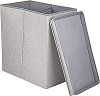 Vista 2 de Greenway GFL6000GR - Cesto plegable para ropa sucia con doble clasificador, lino gris