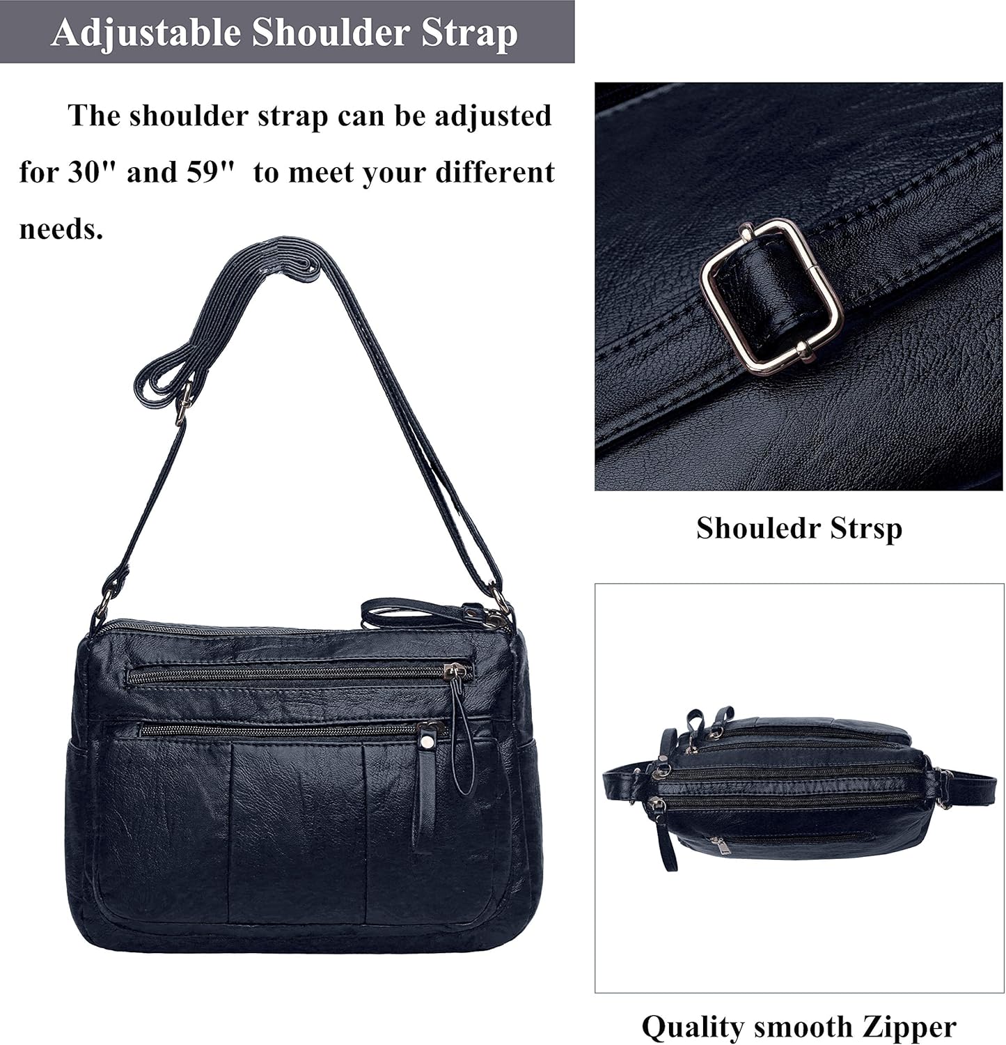 VOLGANIK ROCK Purses for Women Soft PU Leather Shoulder Bag Ladies Crossbody Purse and handbags Lightweight Pocketbook - Image 7