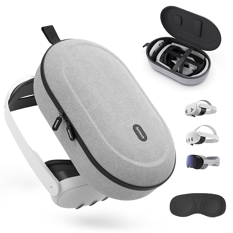 【美品】 Quest3 128 & HEAD SET & CASE Syntech Hard Carrying Case Compatible with Meta Quest 3S
