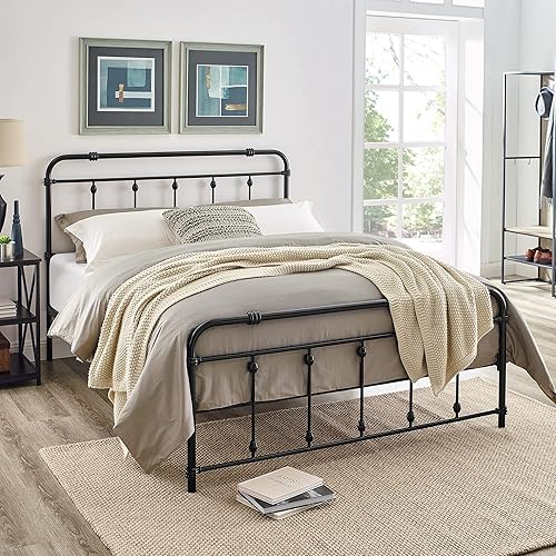 Classic Brands Calvino Classic Black Metal Platform Bed Frame, Full