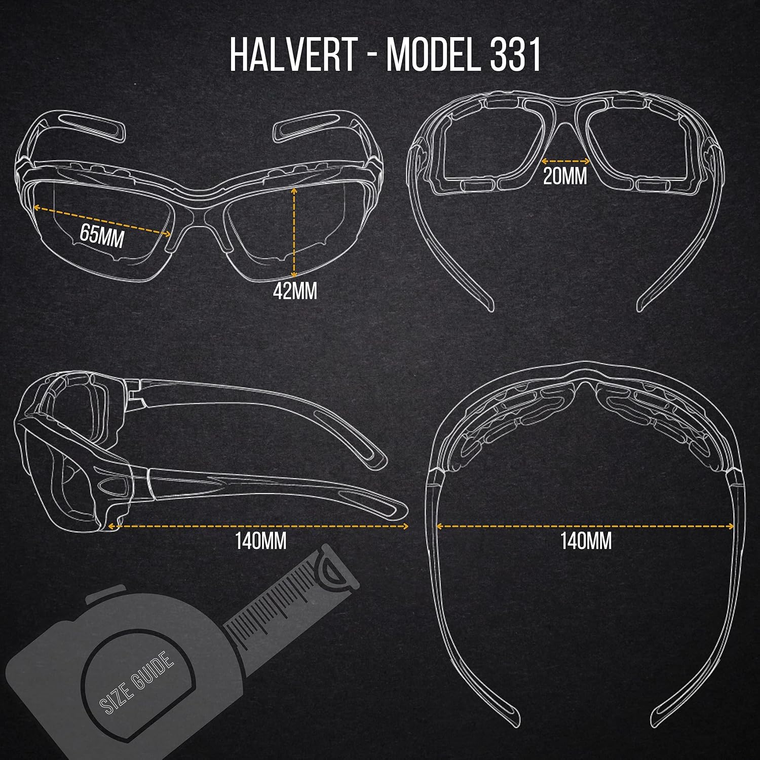 WYND Blocker Polarized Motorcycle Riding Sunglasses Sports Wrap Glasses - Image 3