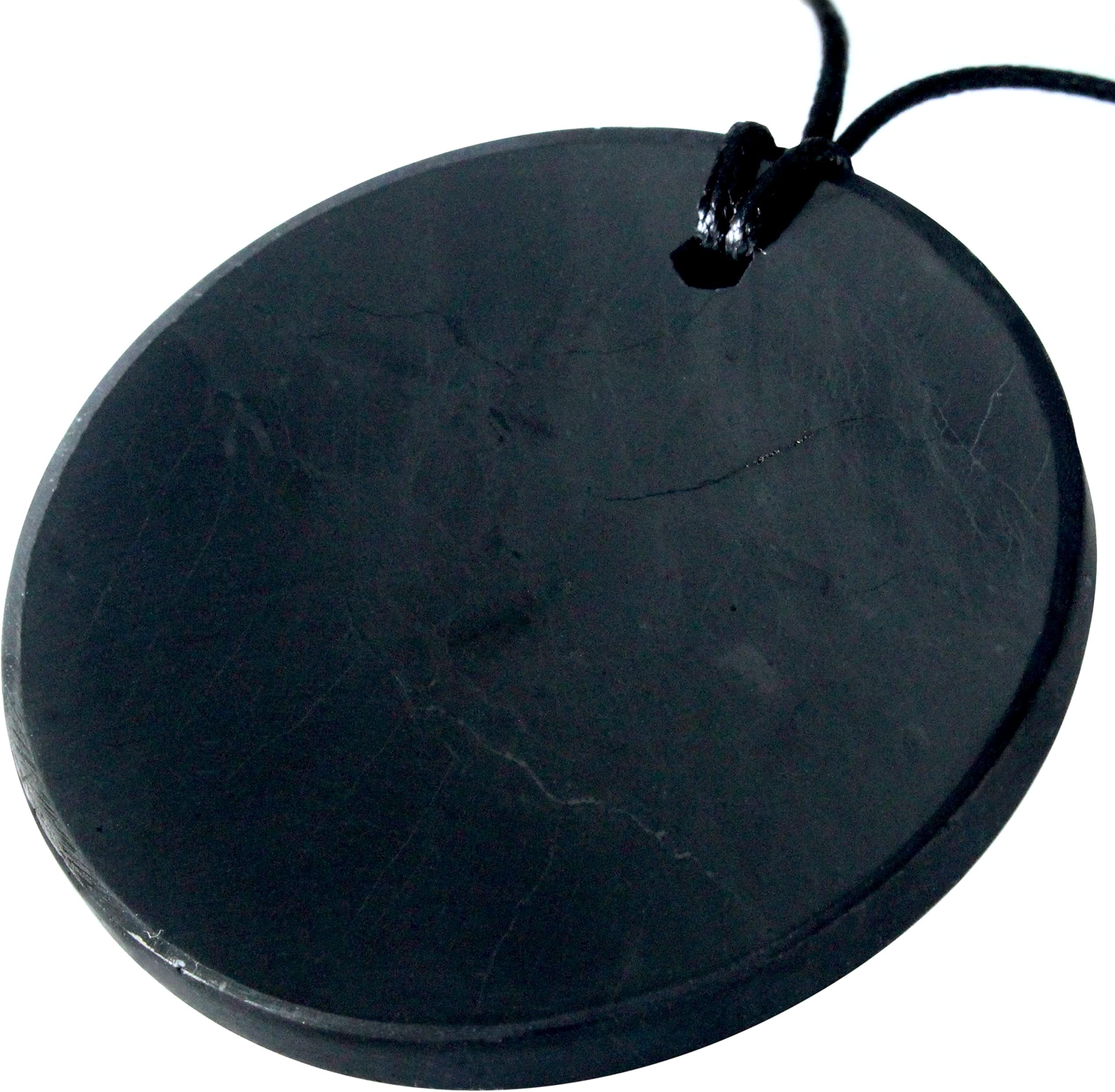 Heka Naturals Shungite Crystal Necklace Pendant | Healing Crystals & Chakra Necklace - Gemstone Jewellery for Men & Women - Spiritual and Joyous Gifts