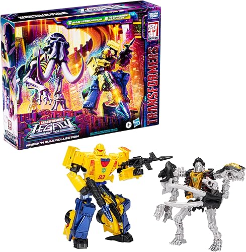 Transformers Generations Legacy Wreck 'N Rule Collection G2 Universe Leadfoot and Masterdominus, edades de 8 años en adelante, 5.5in, multicolor