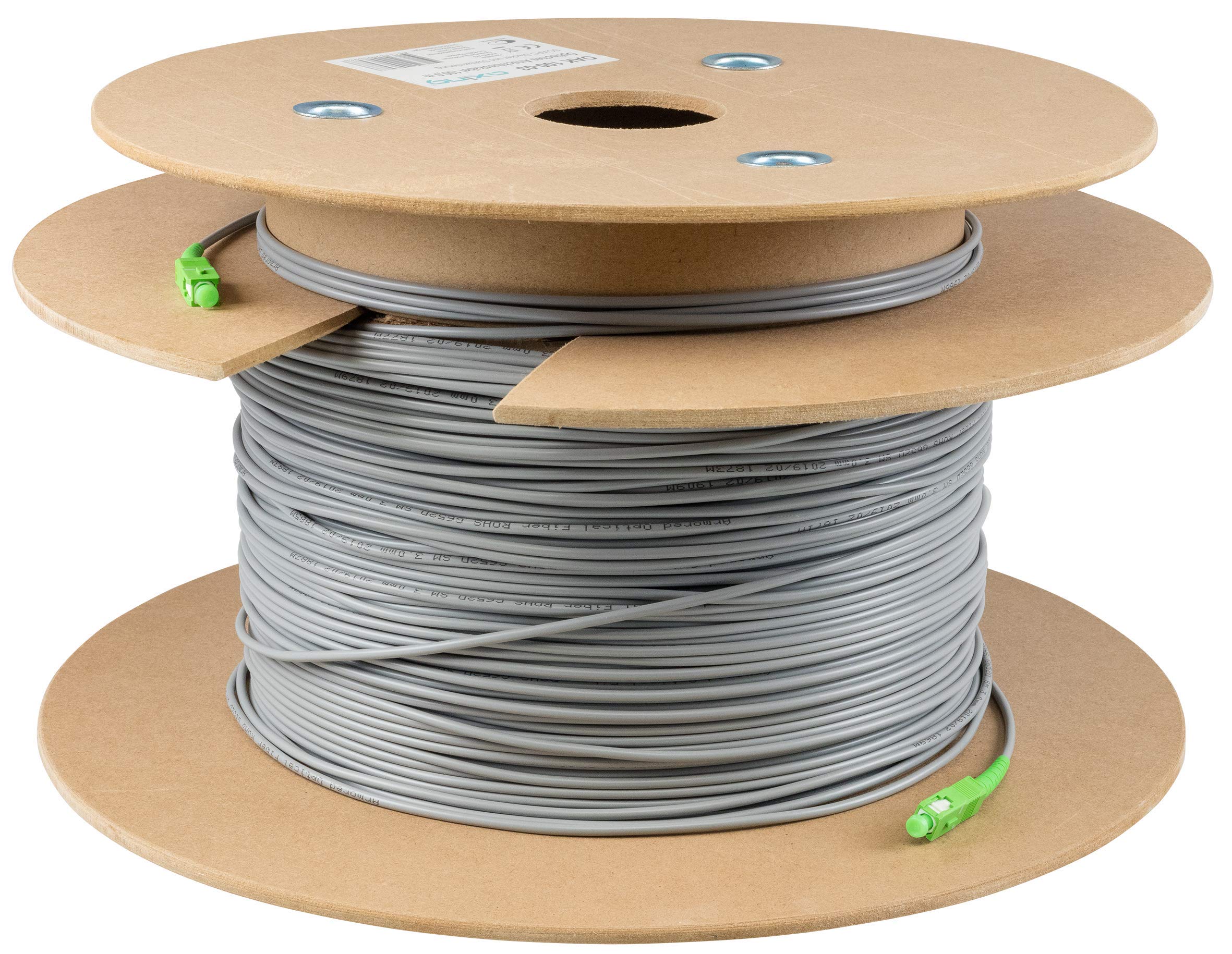 Axing Oak 100-03 - Cable óptico (100 m, Refuerzo de Acero, Fibra óptica, Conector SC/APC