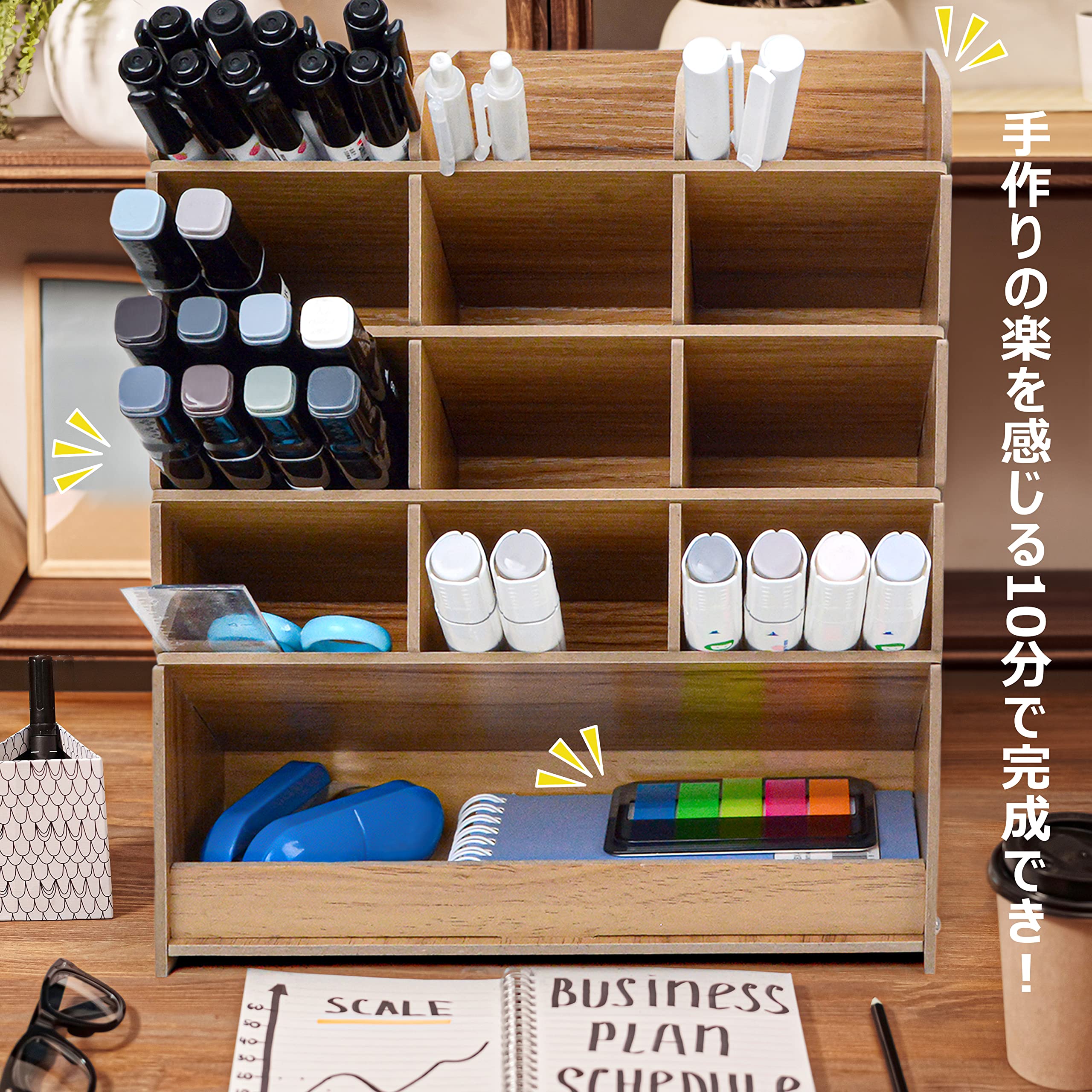 アクリル製コピック収納スタンド　90仕切　ペン　ケース　什器　ペン立て　保管 アクリル製コピック収納スタンド 90仕切 ペン ケース 什器 ペン