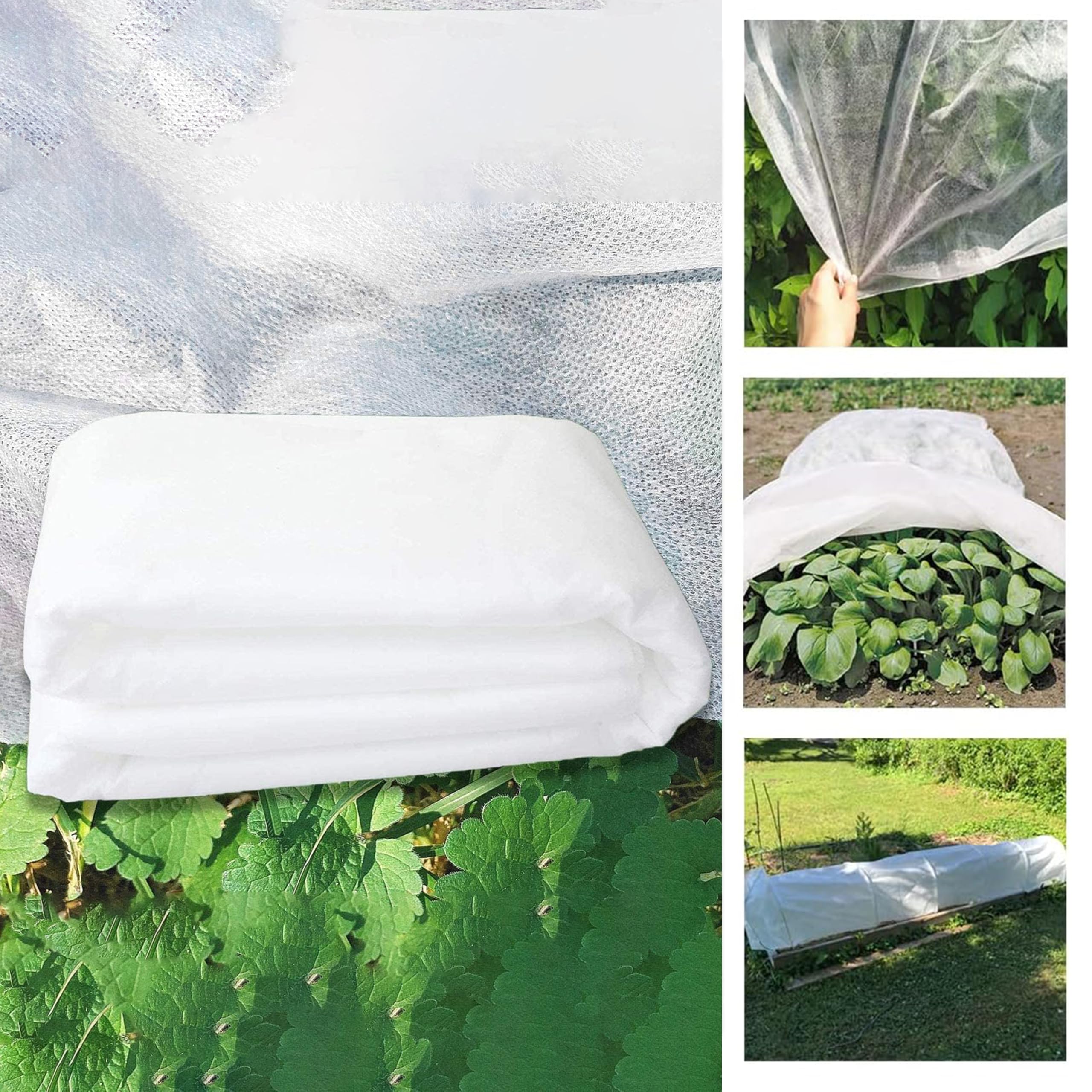 Buildingshop Fabric Crop Cover - (5.25 ft/1.6 Meter Height x 370 Meter) - 17 GSM Durable Plant Cover for Optimal Protection, Crop Cover Agriculture Solution (1.6 Meter X 100 Meter)-picture-21