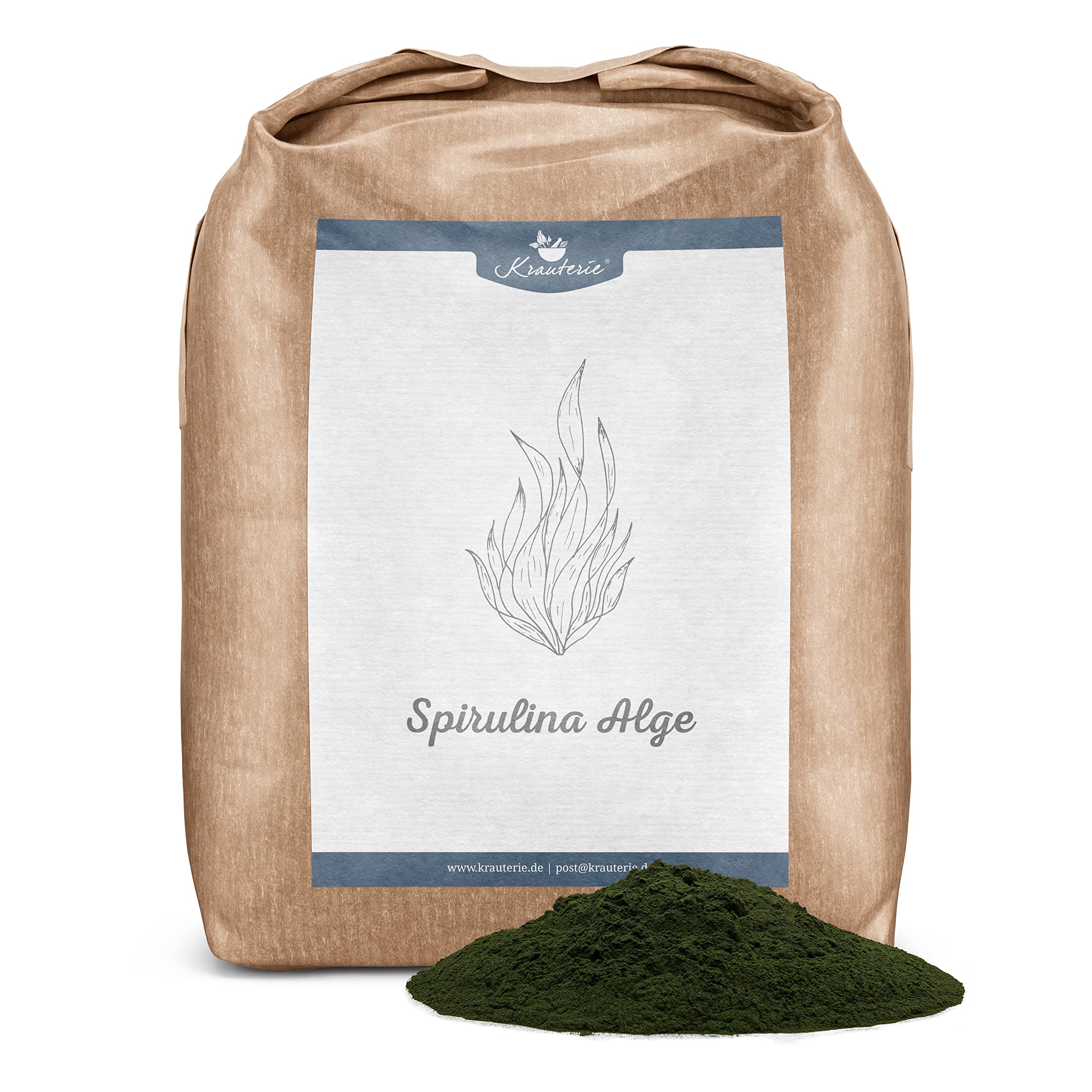 Krauterie Spirulina Alge für Pferde in Spitzenqualität (500 g) - Artgerechtes Einzelfuttermittel mit wertvollen Aminosäuren für Pferde, frei von Zusatzstoffen, Pulver