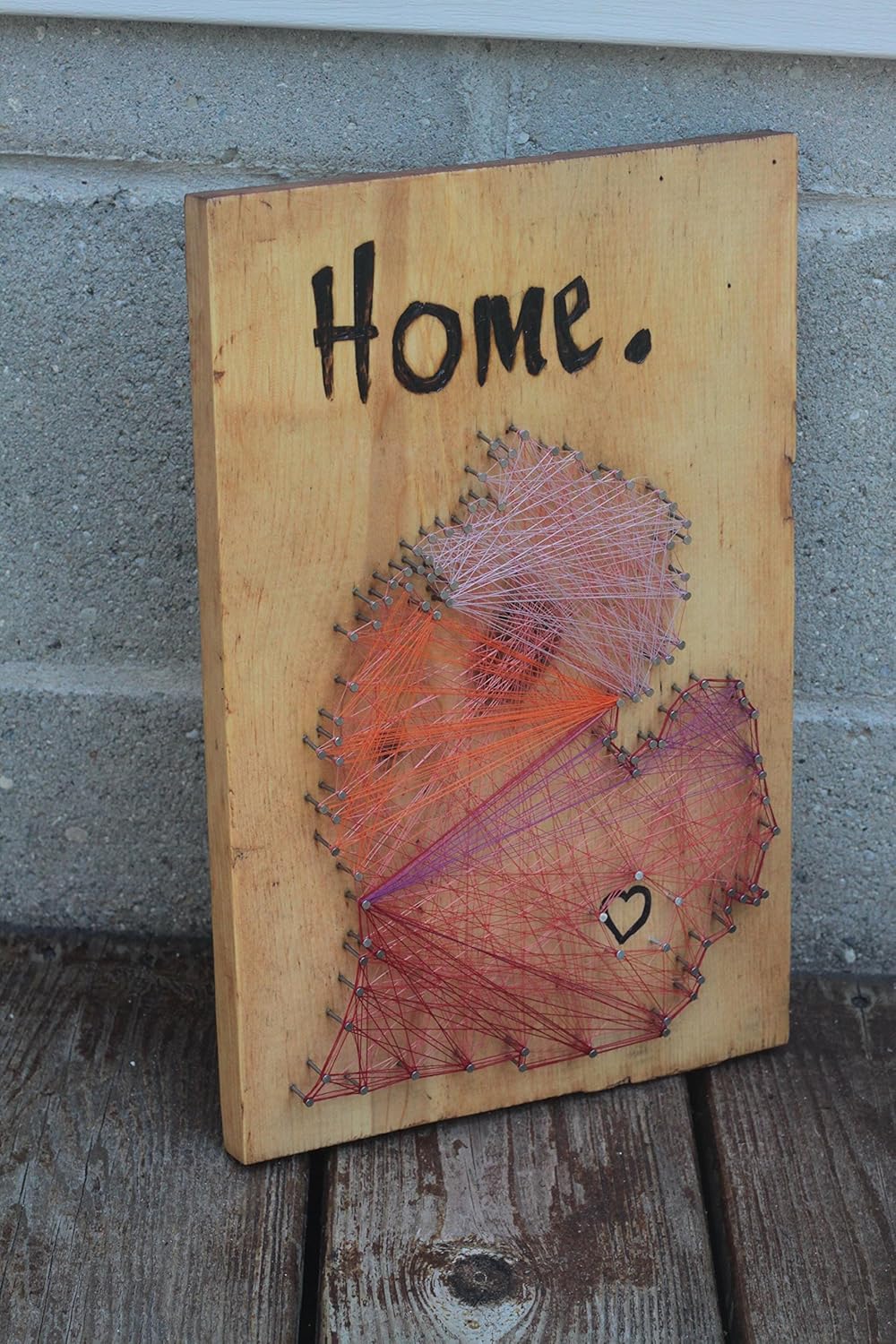 Wood Board string art Michigan Handmade Products