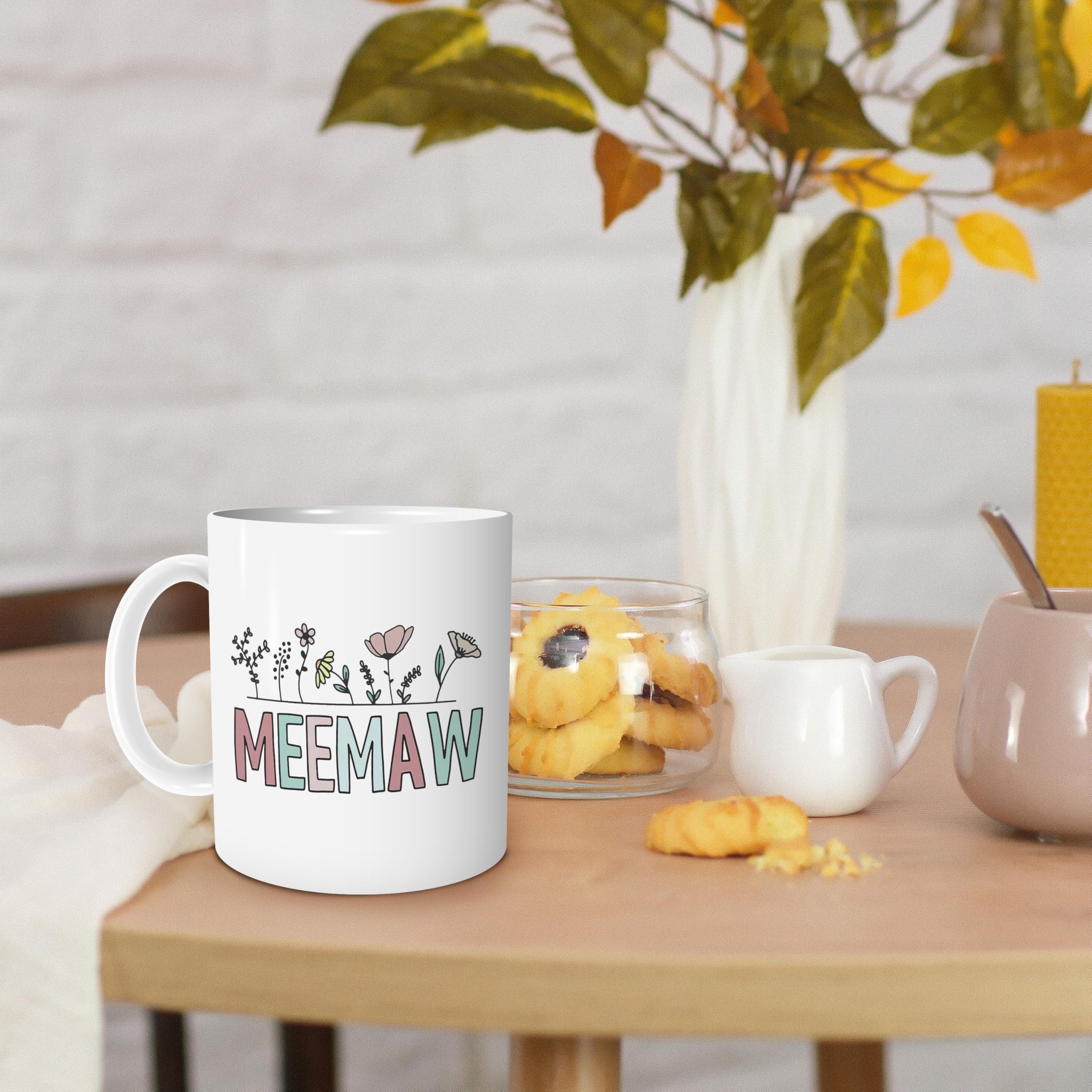 Meemaw Coffee Mug,Meemaw Gifts,Funny Tea Mugs,Birthday Christmas Gifts for Meemaw,Color Meemaw Coffee Mug 11Oz