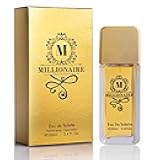 Millionaire Eau De Toilette for Men Citrus, Woody & Spicy Blend Top Notes of Orange & Grapefruit with Mint - Base Notes of Amber, Leather & Patchouli - Vegan & Cruelty-Free - Elegant 100ml Bottle