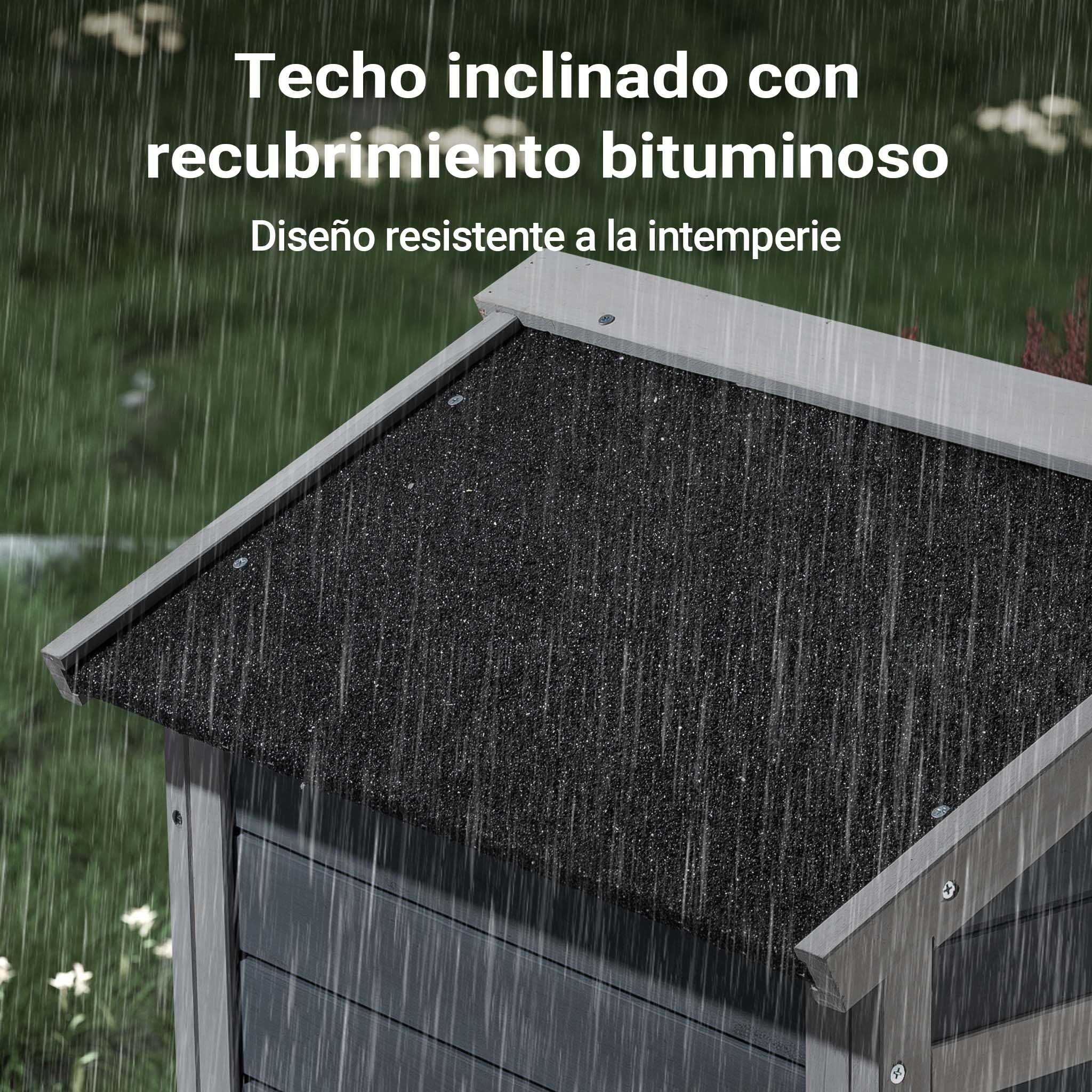 Conejera Jaula Conejos recinto Descubierto Zona Descubierta Gris Madera Abeto