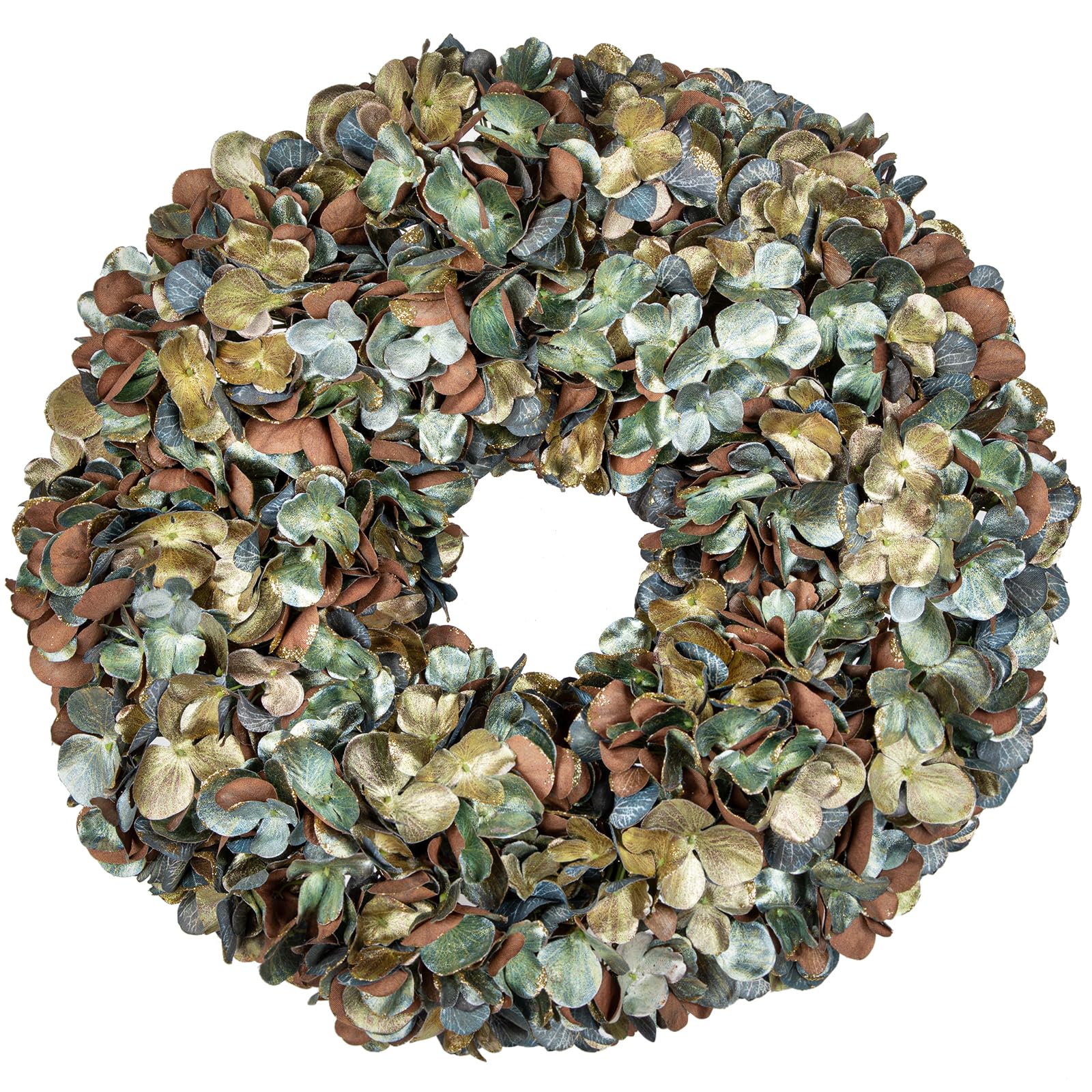 Couronne de Noël artificielle hortensia 60 cm : ne perdez plus vos aiguilles