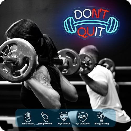 Miniatura 2 de Letrero de neón para decoración de gimnasio, letrero de neón LED para el hogar, habitación de niños, sala de deportes, decoración de gimnasio,
