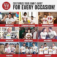 Vista 2 de Camiseta personalizada para adultos, diseño central y frontal, solo agregar al carrito y agregar tu propio texto y diseño personalizado”.