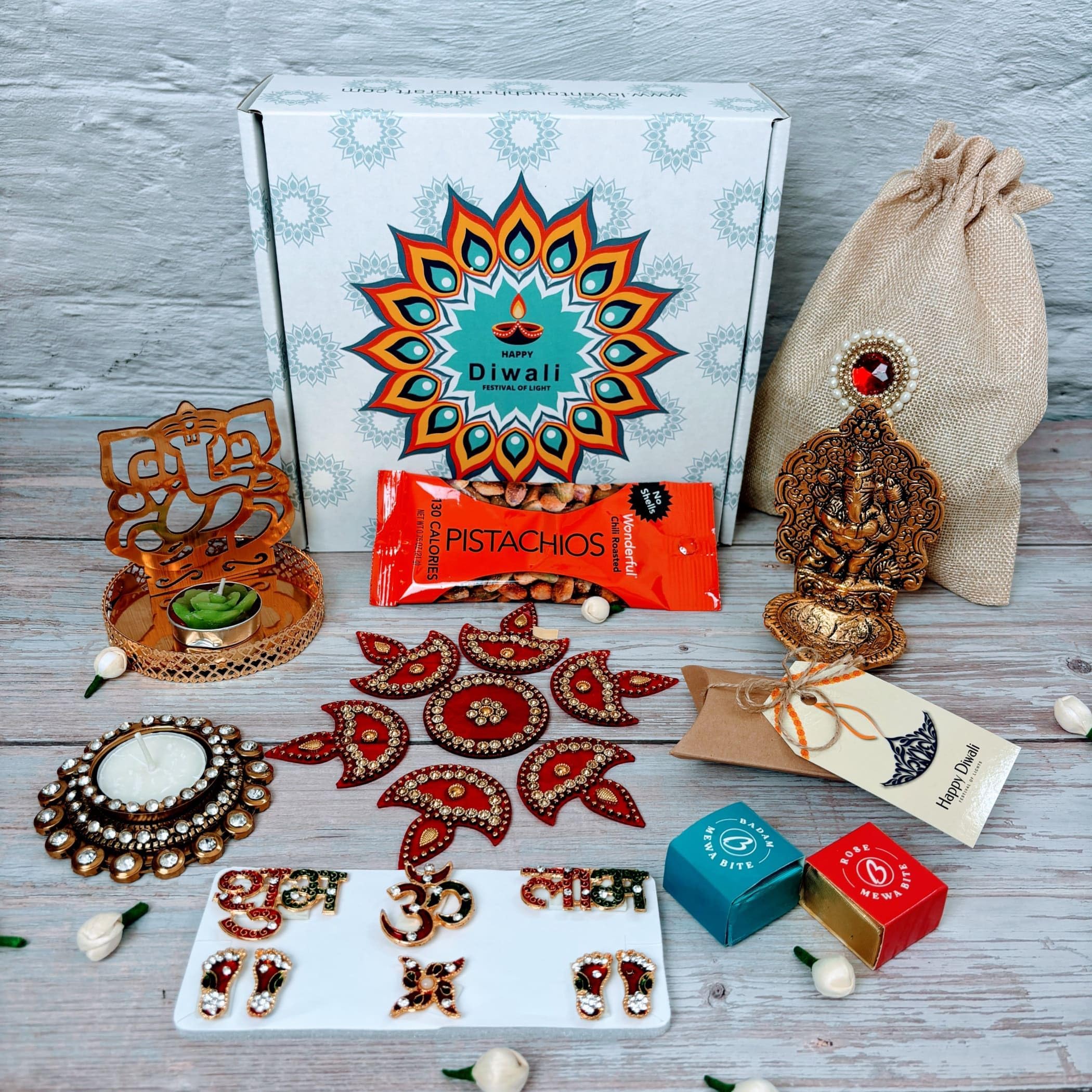 LOVENSPIRE Ultimate Diwali Gifts Hamper Indian Festival Diwali Gift Boxes Hamper Basket Sweets Dry Fruits for Employees Home Office Friends Family & Relatives Corpoate Return Gift Items