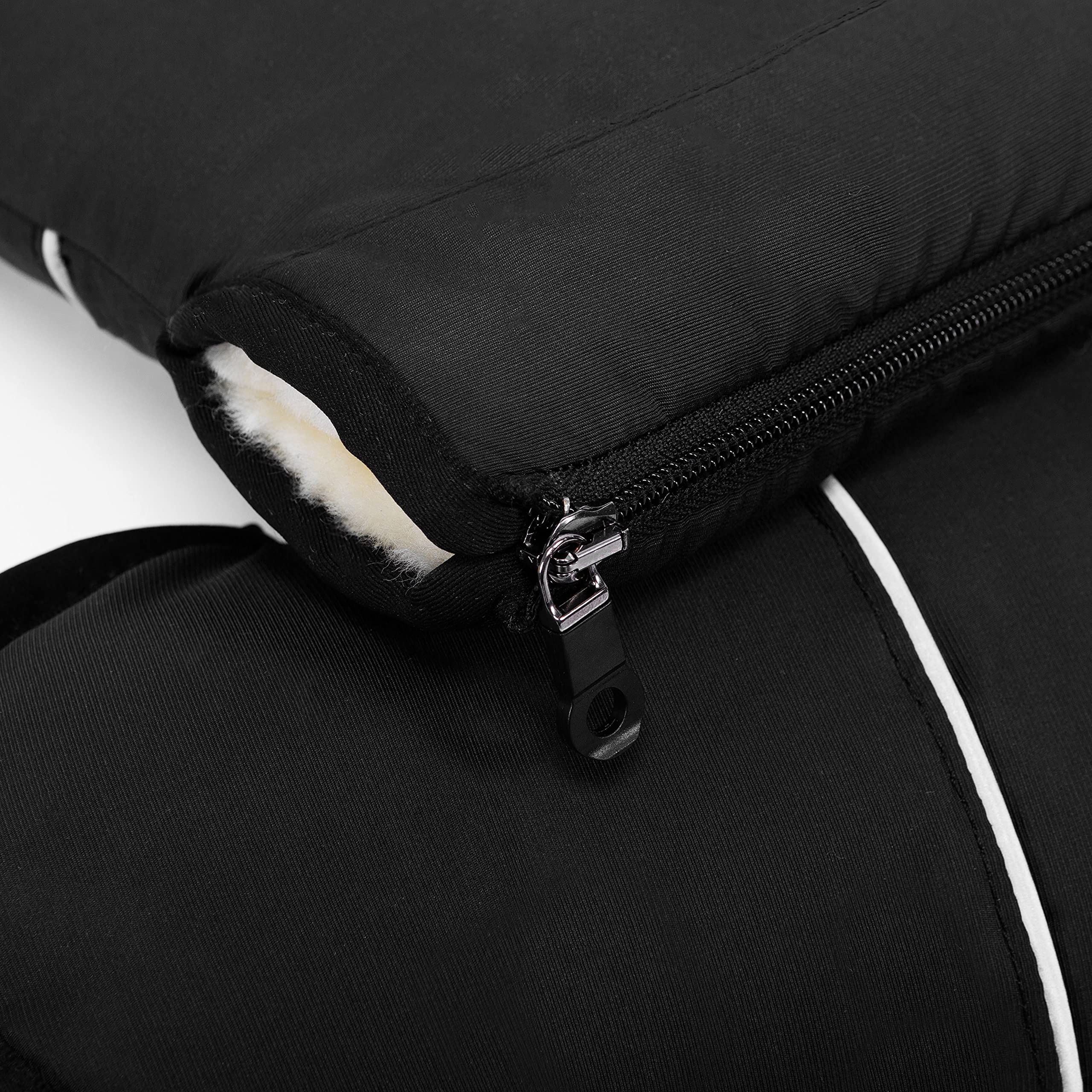 Lammfell Handwärmer von WERNER CHRIST BABY – GLOVY Handschuhe sind der ideale Kinderwagen-Muff aus medizinischem Fell, warmer universaler und wasserabweisender Handmuff, in black (schwarz)