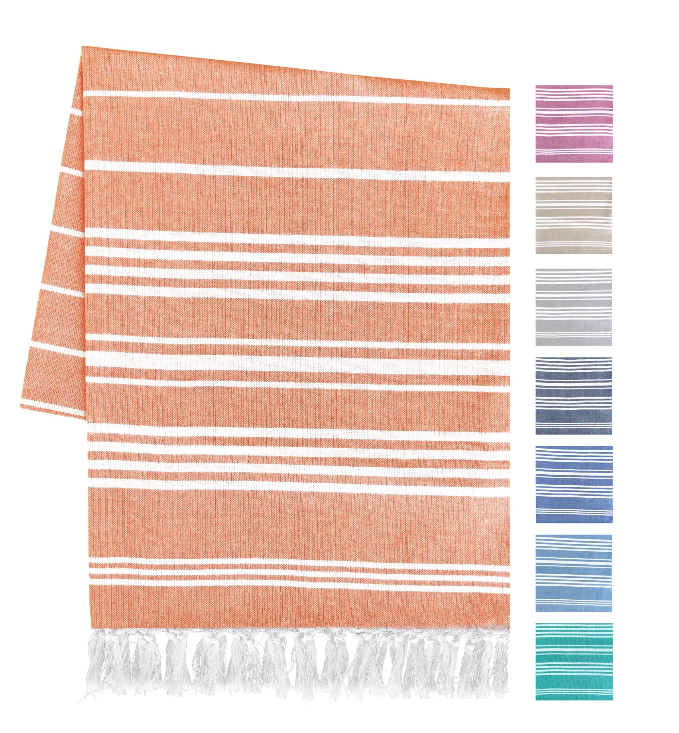 Telo Mare Cabana XL In Cotone 100% - Asciugamano Da Piscina 89x178 Cm, A Righe Blu E Bianche Con Dettaglio Squalo, 400 G/m²