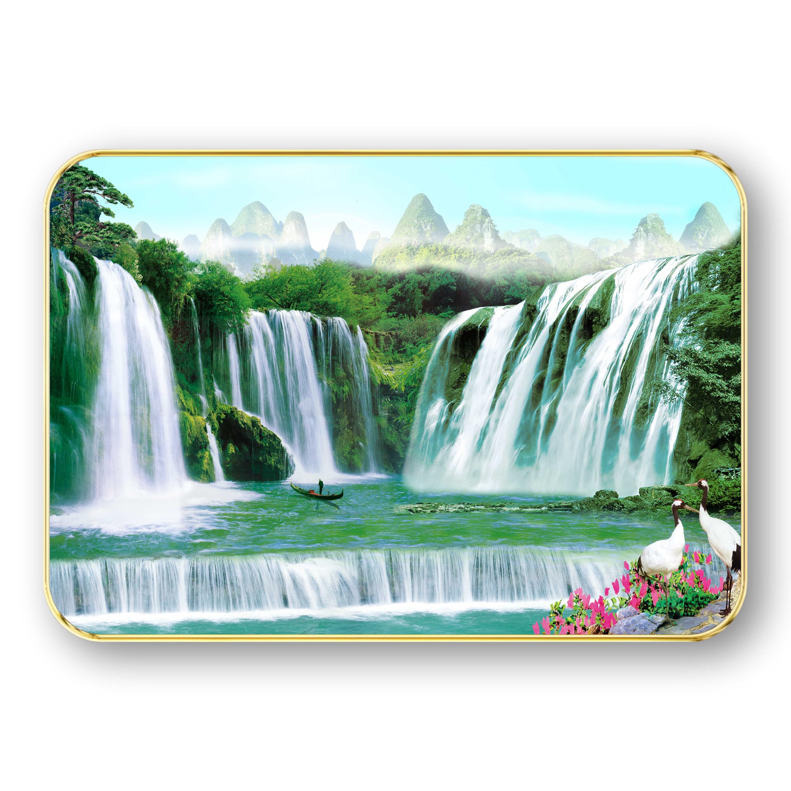 Waterfall Painting - Modern Art with Sparkle Finish -13 Waterfall Painting - Modern Art with Sparkle Finish -13