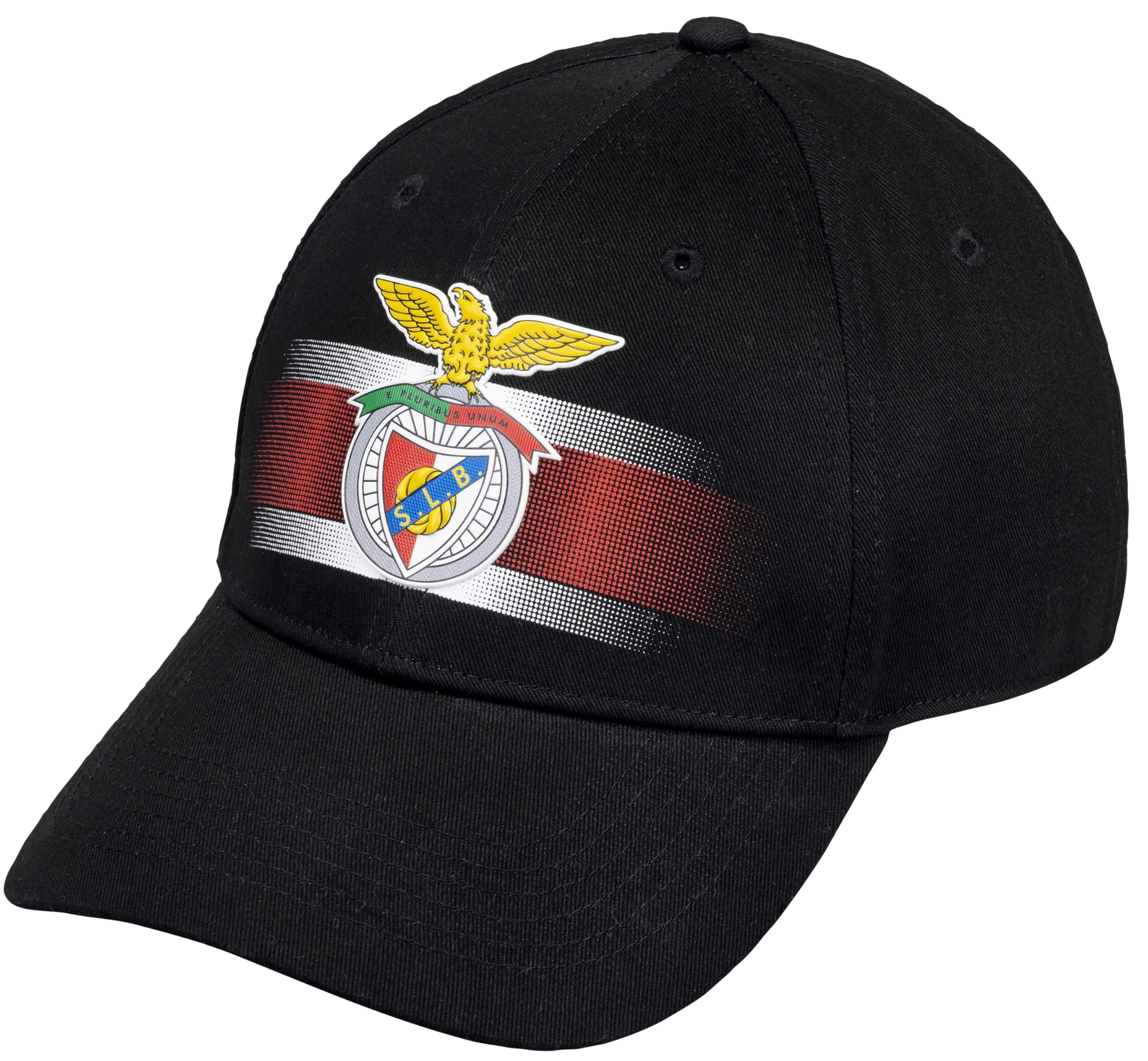 SL Benfica SLB Supporter Cap – Lisbon Official Collection – Football – Adjustable Men's Size, Black, One Size