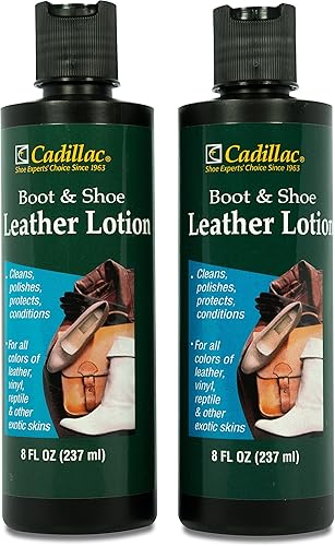 Miniatura 8 de Cadillac Loción limpiadora y acondicionadora de botas y zapatosde cuero acondiciona limpia pule y protege el cuero de todo coloresideal para calzado