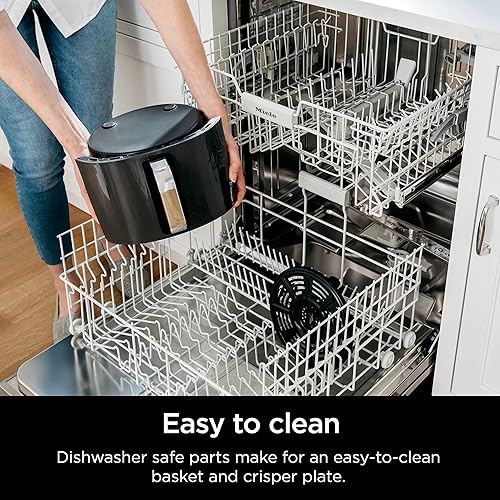 Miniatura 7 de Ninja Freidora de aire AF101 que cruje asa recalienta y deshidrata para comidas rápidas y fáciles capacidad de 4 cuartos de galón y acabado de alto