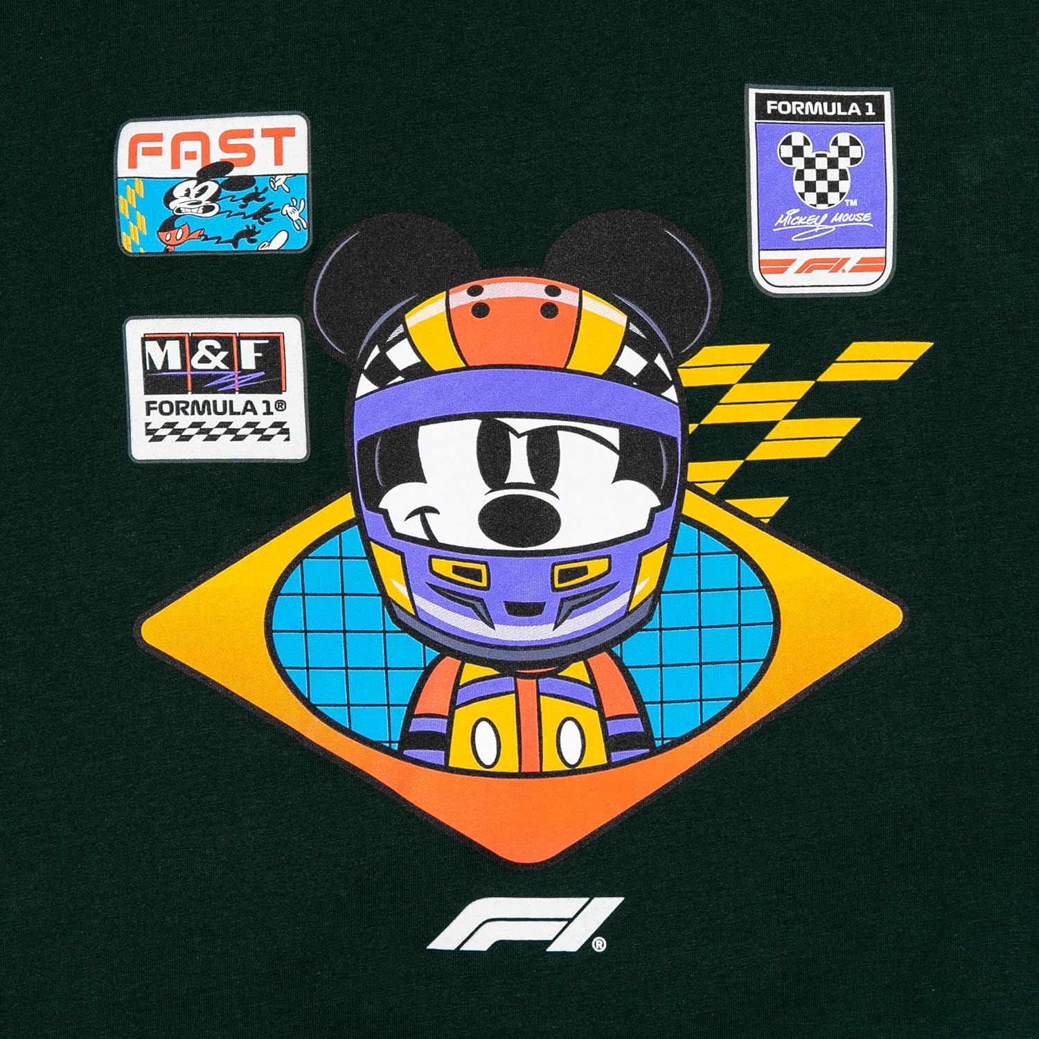 Formula 1 x Disney Unisex Mickey Mouse Helmet T-Shirt