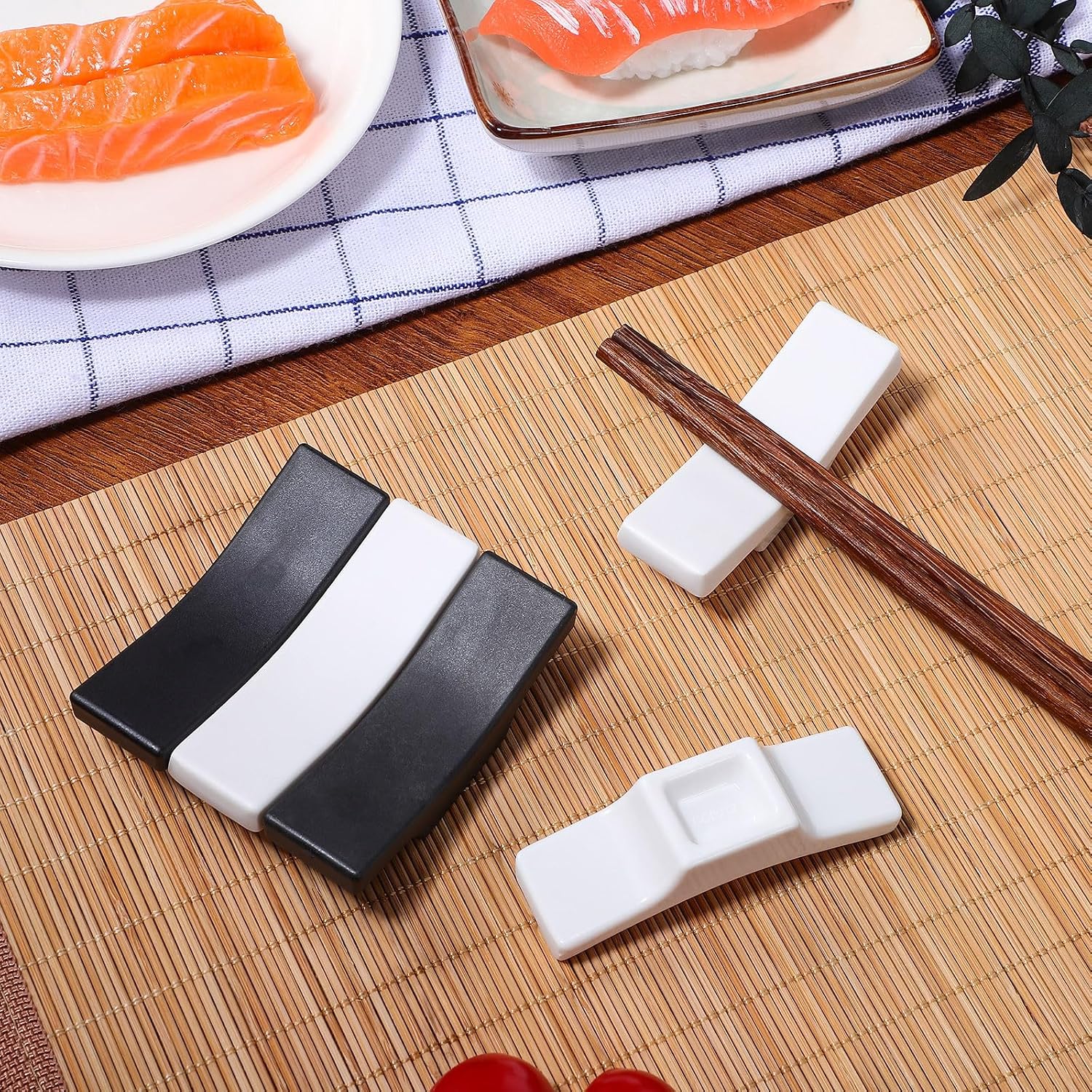 8 Pcs Chopstick Holders and Stands Made of Alloy and Resin, Easy Maintenance, Versatile Flatware Rest for Homes and Restaurants, Functional Tabletop Spoon and Fork Organizer