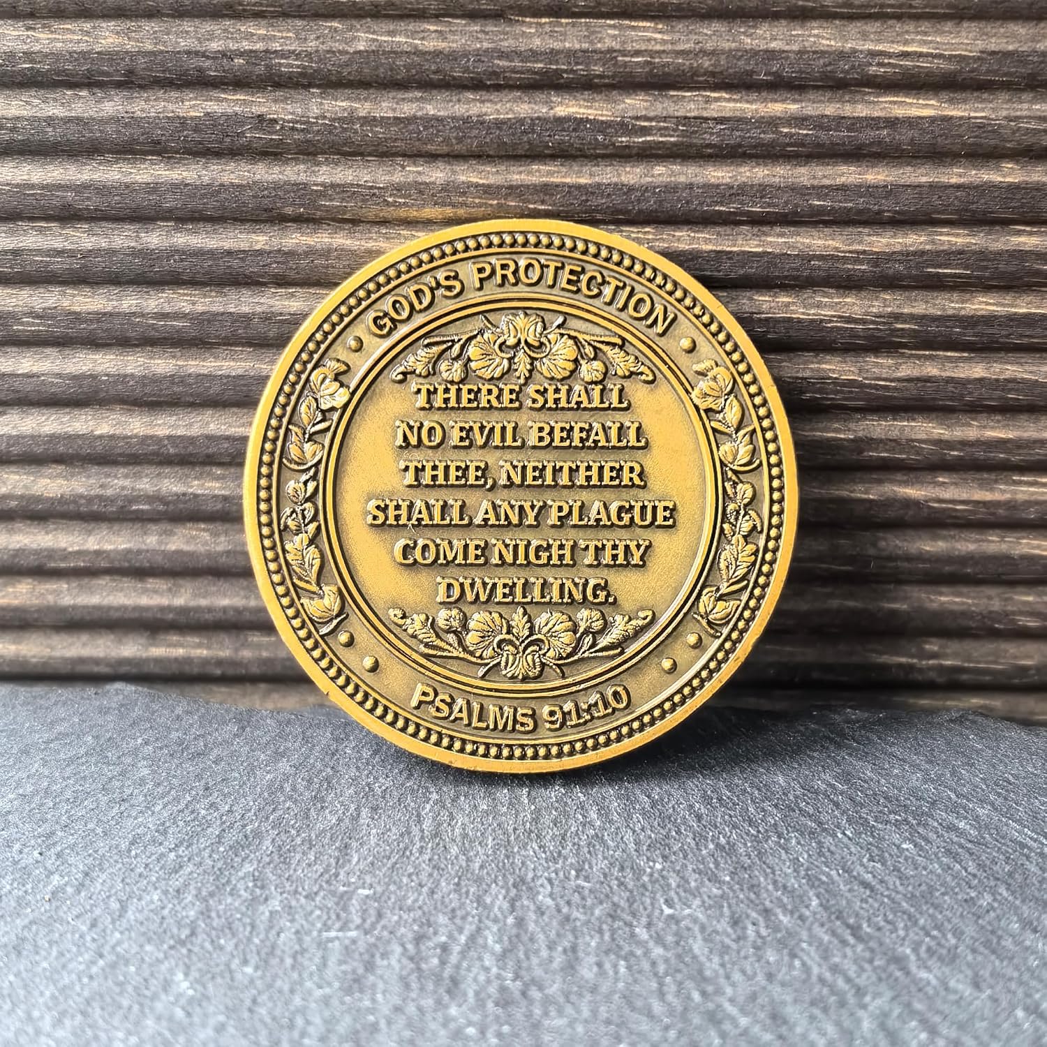 Archangel Michael Coin - 1.57 Inch Zinc Alloy Christian Challenge Coin with Psalms 91:10 - God's Protection and Courage Gift with Clear Case
