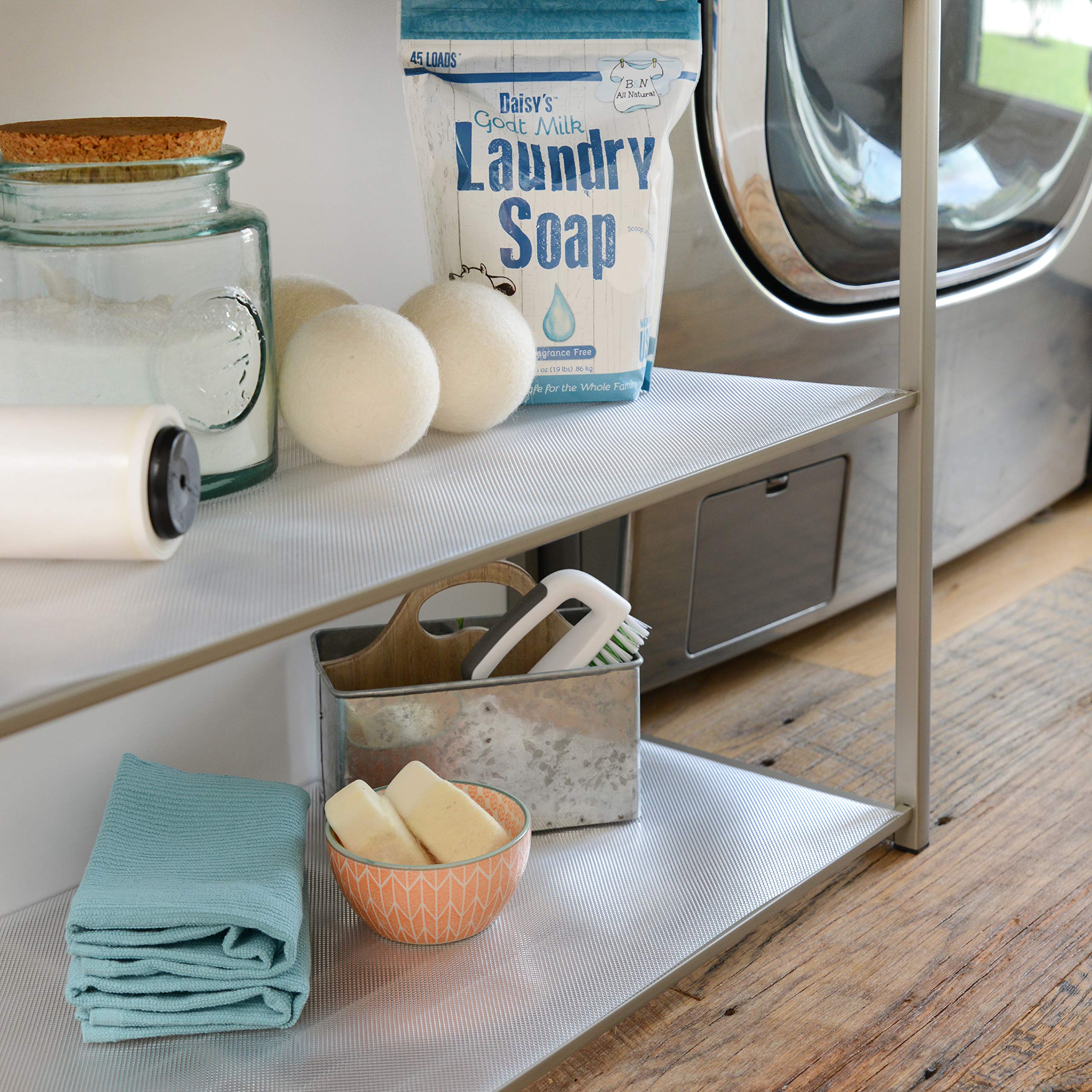 Warp's Plast-O-Mat 10 ft. L x 12 in. W White Non Adhesive Ribbed Shelf Liner