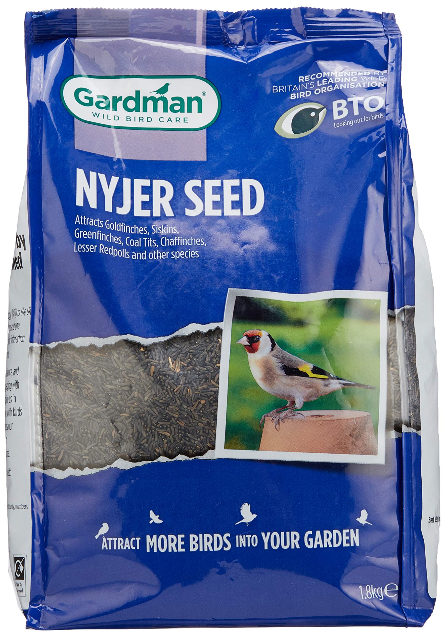 Gardman Nyjer Seed for Wild Birds, 1.8 Kg