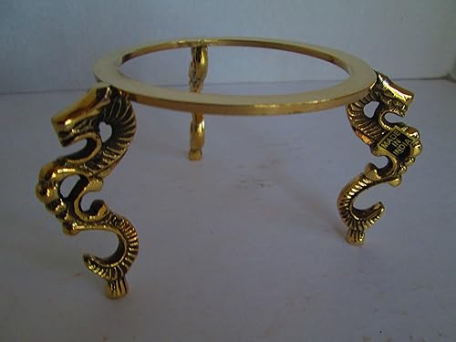 Miniatura 2 de Diseño de dragón de latón macizo de 2.75 pulgadas (diámetro interior), esfera de piedras preciosas, soporte de bola de cristal, soporte y exhibición