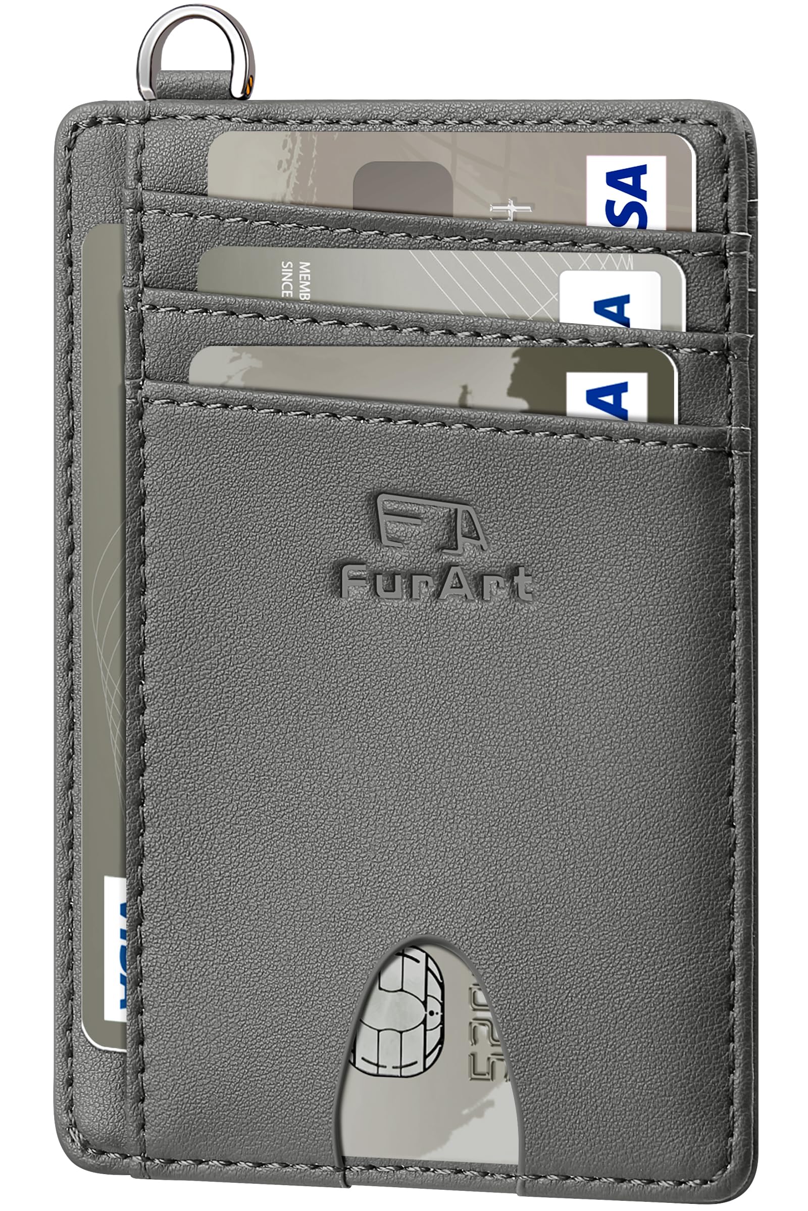 FurArt Slim Minimalist Wallet RFID Credit Card Holder for Men