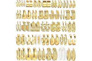 36 Pairs Gold Hoop Earrings Set for Women: Elevate Your Style with Timeless Elegance