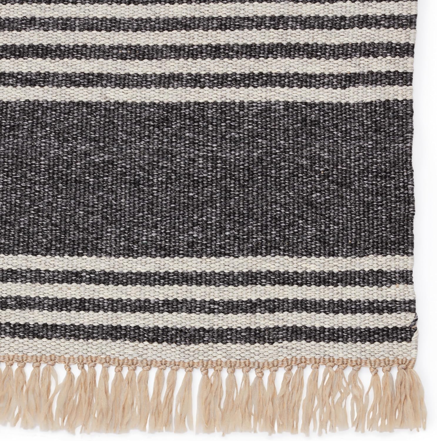 Jaipur Living Indoor Outdoor 2x3 Area Rug, Striped, Dark Grey/Beige