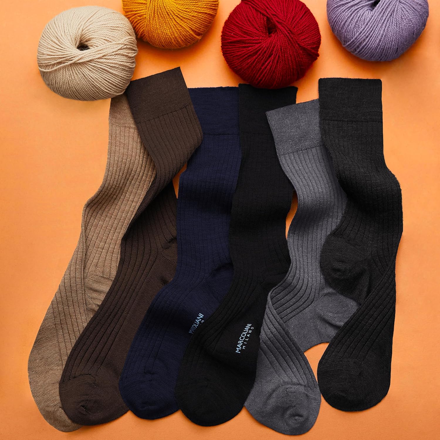 Marcoliani Milano Mens Dress Socks - The Dress Code Colors| Essence of Merino Wool - Image 2