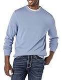 Mens Long-Sleeve Crewneck Sweater, 100% Cotton, Big & Tall Options Available