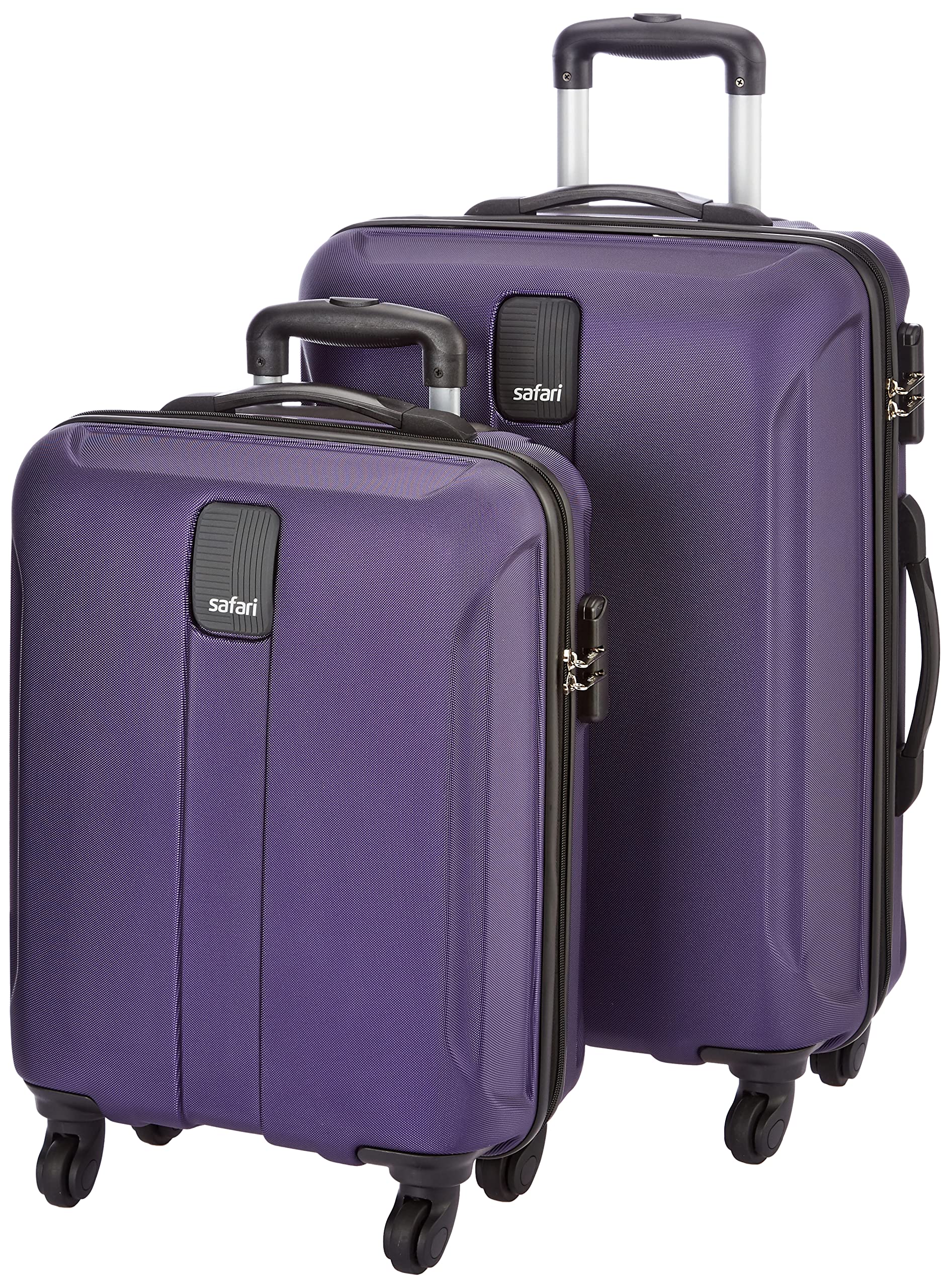 Safari Thorium Sharp Anti-Scratch Combo Set of 2 Small, Medium Check-in 4 Wheel Hard Suitcase, New Purple, Hardsided Check-in Luggage