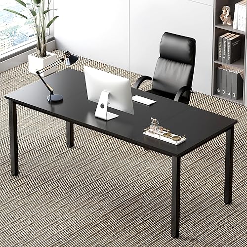 Miniatura 2 de Need Escritorio de oficina ejecutivo de 70.8 pulgadas, escritorio de computadora grande y elegante, escritorio de escritura de estudio simple,