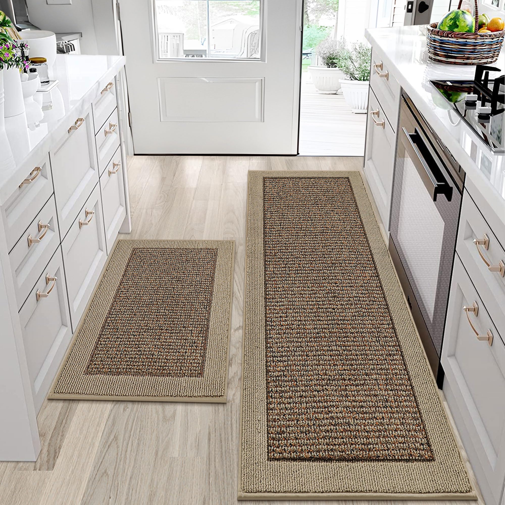 BEQHAUSE Kitchen Rugs and Mats Set of 2