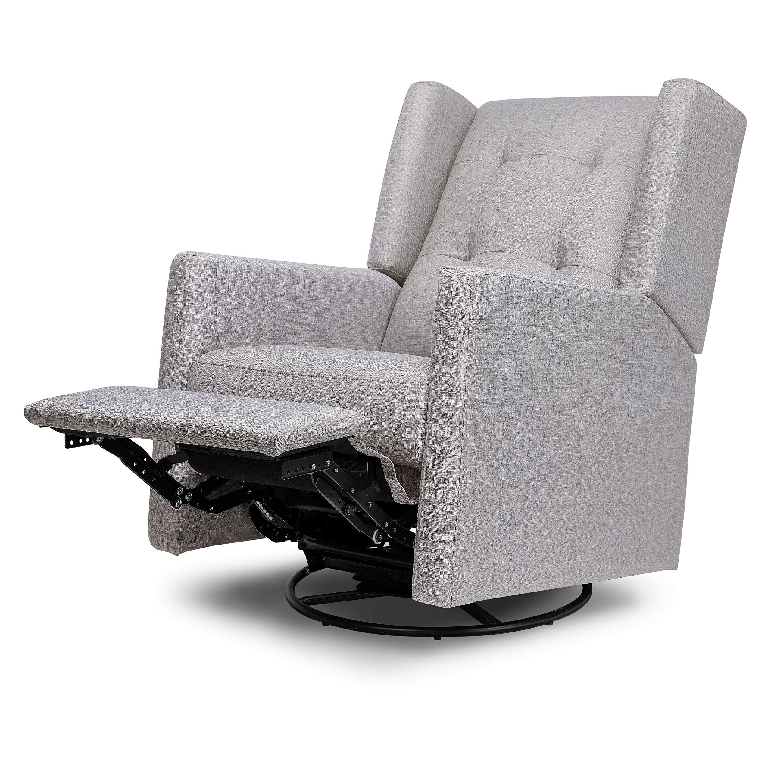 DaVinci Maddox Recliner and Swivel Glider in Misty Grey, Greenguard Gold & CertiPUR-US Certified
