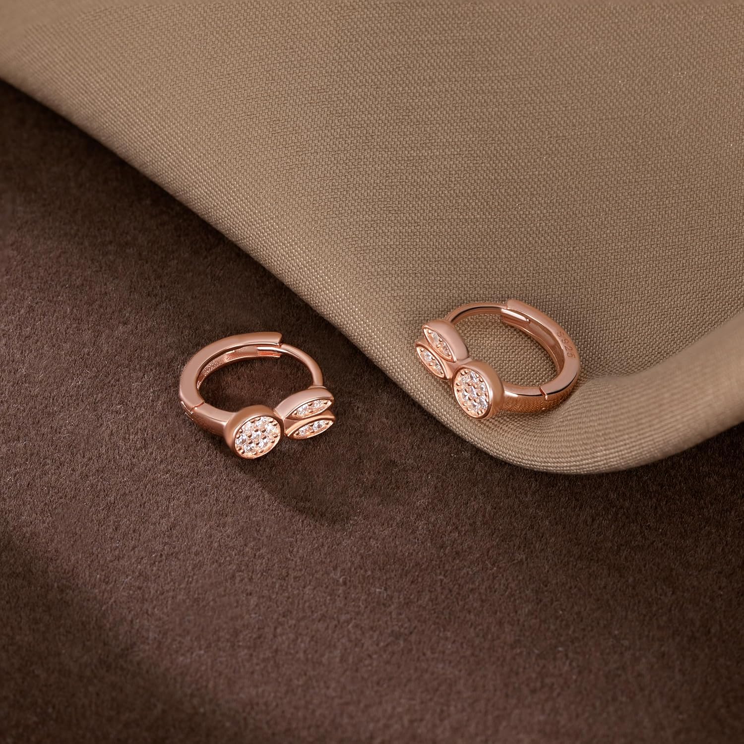 SLUYNZ Solid 925 Sterling Silver CZ Rabbit Earrings Hoop for Women Teen Girls Easter Bunny Hoop Earrings Huggie - Image 5