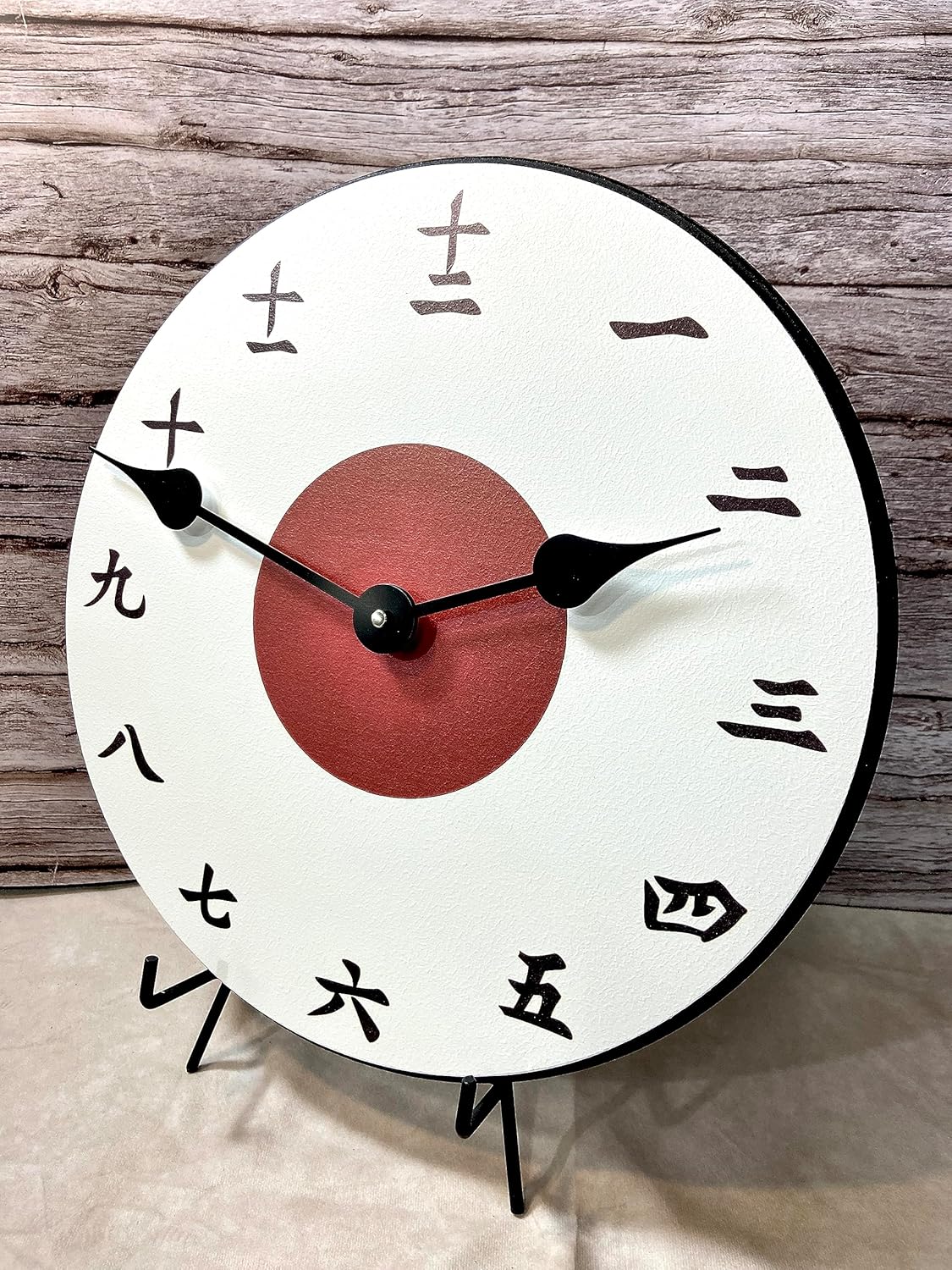 Kanji White Wall Clock | Ultra Quiet Quartz Mechanism | Hand Made in USA Beautiful Crisp Lasting Color | Comes in 8 Sizes | 15-Inch