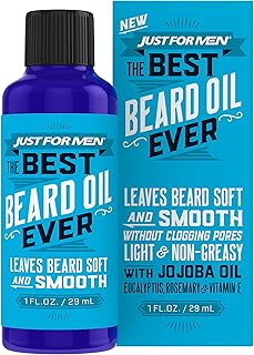Just For Men The Best Beard Oil Ever, Suporta Crescimento, Feito com vitamina E, eucalipto, alecrim e óleo de Jojoba, Suav...