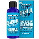 Just For Men The Best Beard Oil Ever, Supports Growth, Made with Vitamin E, Eucalyptus, Rosemary, and Jojoba Oil, Smoothes and Softens...