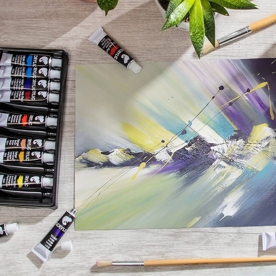 Zenacolor Set of Acrylic Paints - 12 ml each, Water-Based : Amazon