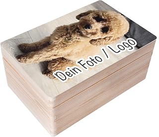 Creative Deco Personalisierte Geschenke Fotogeschenke Holzkiste | dein Eigenes Foto und Bild Individuelle Geschenk JGA | Geschenkkiste Geschenkbox | Für Frauen, Männer und Paar | 30 x 20 x 14 cm